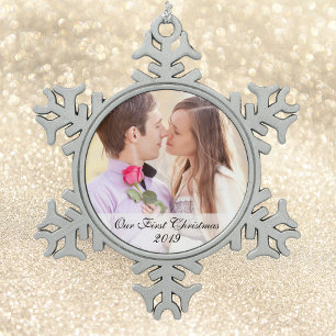 Our First Christmas Photo Snowflake Ornament