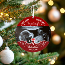 Our First Christmas Pregnant Sonogram Baby Photo