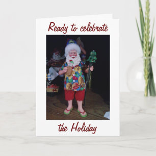 OUR FIRST CHRISTMAS-SANTA BRINGS THE MISTLETOE HOLIDAY CARD