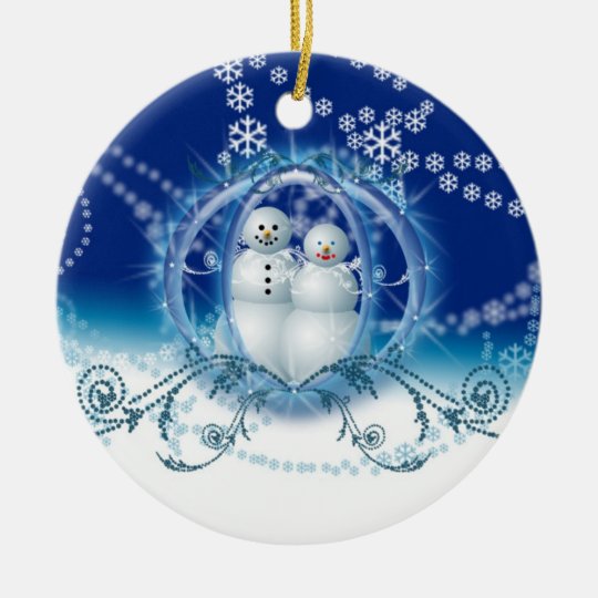 Our First Christmas Snowman Ornaments