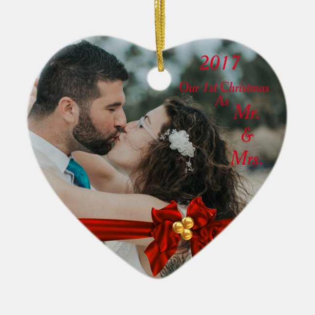 Our First Christmas Together 2017 Ceramic Ornament (Front)