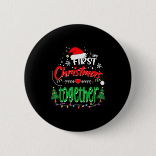 Our First Christmas Together 2021 1st Christmas 6 Cm Round Badge