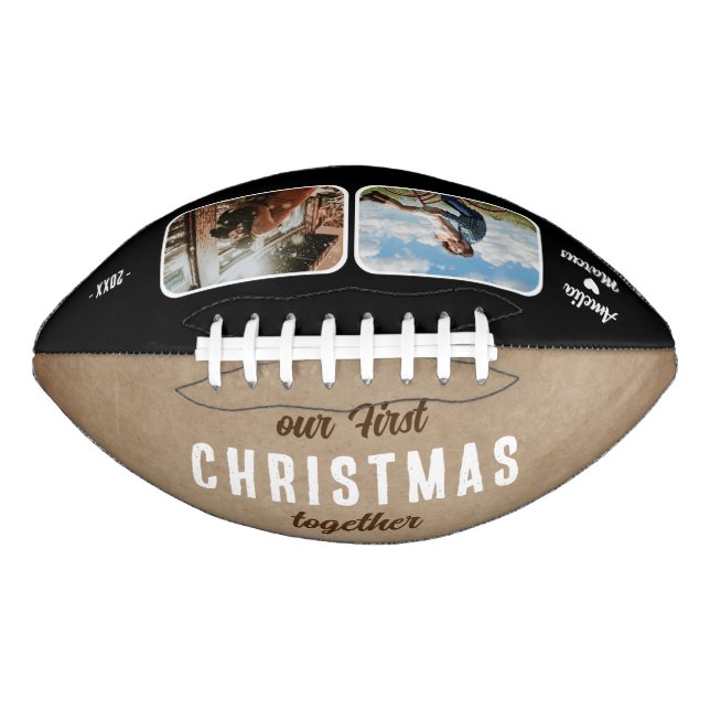 Our First Christmas Together 2 Photos  Football (Front)