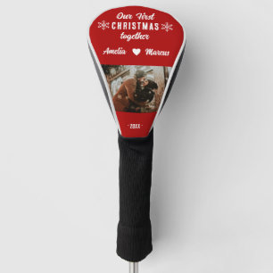 Our First Christmas Together 2 Photos Keepsake Golf Head Cover