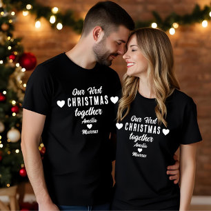 Our First Christmas Together Black  T-Shirt