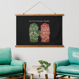 Our First Christmas Together Cosy Knitted  Hanging Tapestry