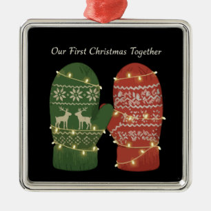 Our First Christmas Together Cosy Knitted Metal Ornament