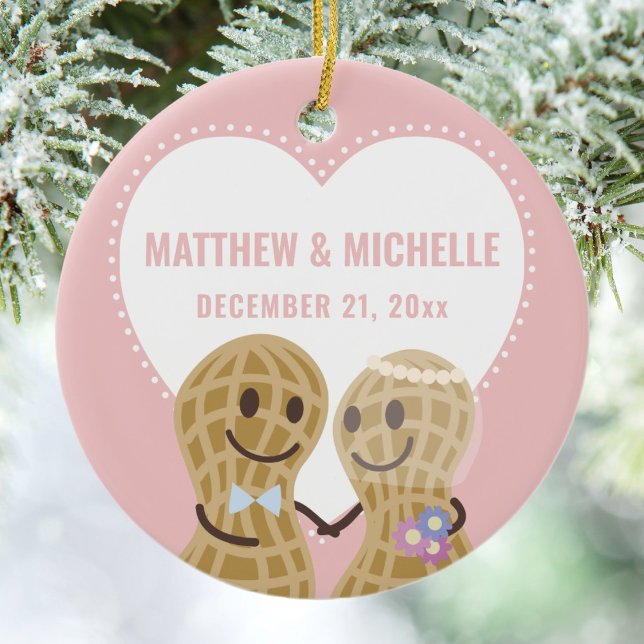 Our First Christmas Together Couple Photo Ceramic Ornament (Creator Uploaded)