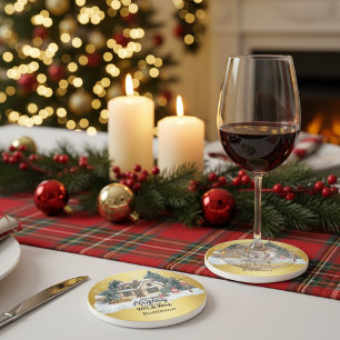 Our First Christmas Together Custom Name Coaster