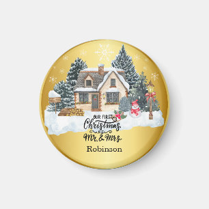 Our First Christmas Together Custom Name Magnet