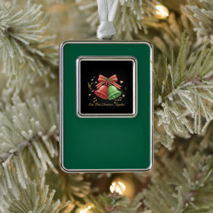 Our First Christmas Together Elegant Christmas Silver Plated Framed Ornament