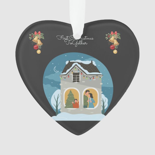 Our First Christmas Together Family Holiday Ornament (Front)