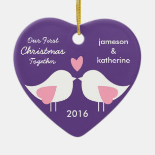 Our First Christmas Together Love Birds Ornament