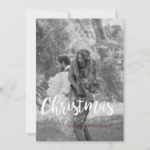 Our First Christmas Together   Modern Photo Card