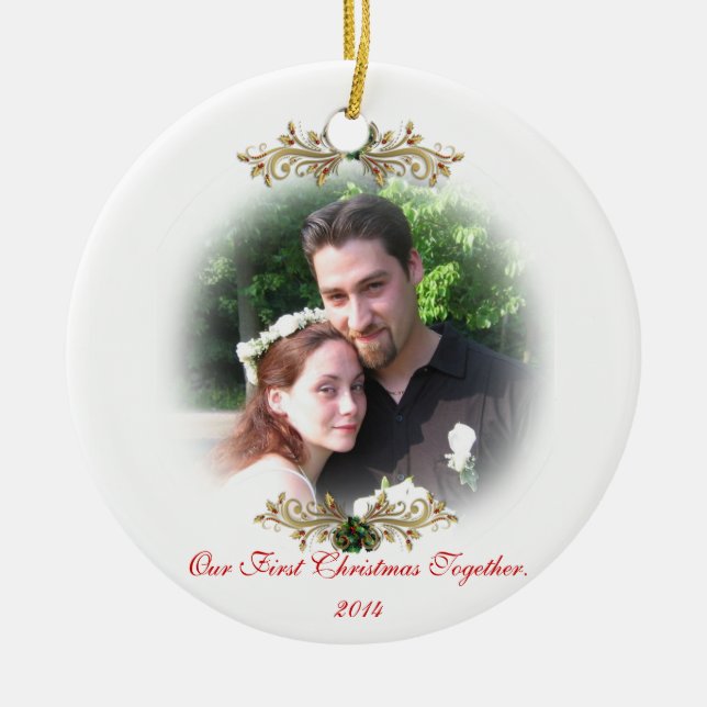 Our first Christmas together ornament (Front)