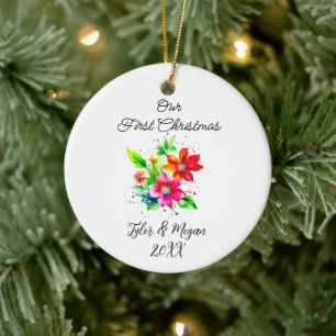 Our First Christmas Together Personalised Ceramic Ornament
