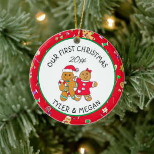 Our First Christmas Together Personalised Ceramic Ornament