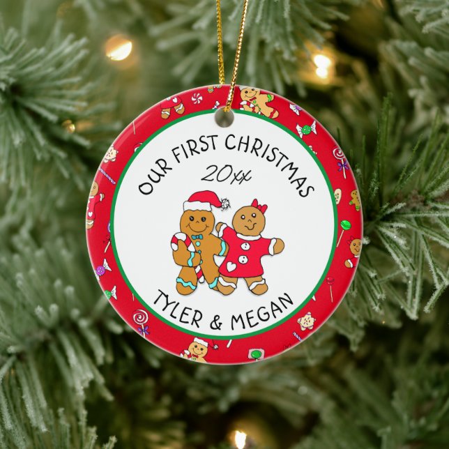 Our First Christmas Together Personalised Ceramic Ornament (Tree)