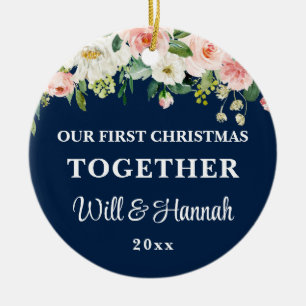 Our First Christmas Together Personalised Couple Ceramic Ornament