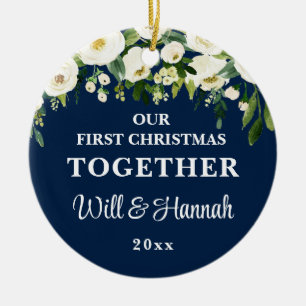 Our First Christmas Together Personalised Couple Ceramic Ornament