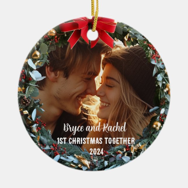 Our First Christmas Together Personalised Ornament (Front)