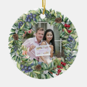 Our First Christmas Together Personalised Photo Ceramic Ornament