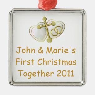 Our First Christmas Together Religious Metal Tree Decoration