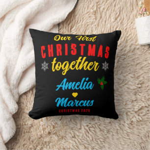 Our First Christmas Together Snowflakes  Cushion