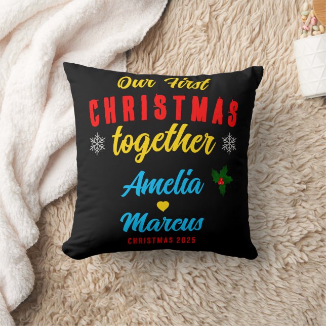 Our First Christmas Together Snowflakes  Cushion (Blanket)