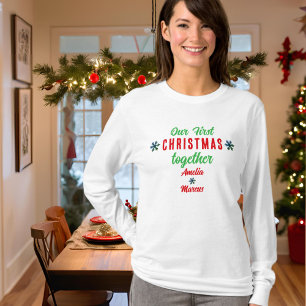 Our First Christmas Together Snowflakes T-Shirt