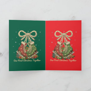 Our First Christmas Together Vintage Ice Skates Card