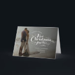 Our First Christmas Together White Script Photo Holiday Card<br><div class="desc">Designed by fat*fa*tin. Easy to customise with your own text,  photo or image. For custom requests,  please contact fat*fa*tin directly. Custom charges apply.

www.zazzle.com/fat_fa_tin
www.zazzle.com/color_therapy
www.zazzle.com/fatfatin_blue_knot
www.zazzle.com/fatfatin_red_knot
www.zazzle.com/fatfatin_mini_me
www.zazzle.com/fatfatin_box
www.zazzle.com/fatfatin_design
www.zazzle.com/fatfatin_ink</div>