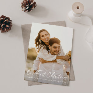 Our First Christmas Ver Buffalo Check Photo Card