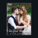 Our First Christmas Wedding Couple Photo Postcard<br><div class="desc">Our First Christmas Wedding Couple Photo Postcard</div>