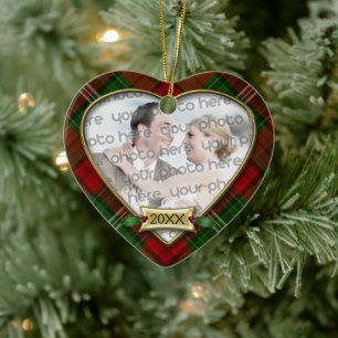 Our First Christmas Wedding Photo Ornament
