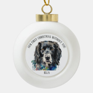 Our First Christmas Without You Personalized Ceramic Ball Christmas Ornament
