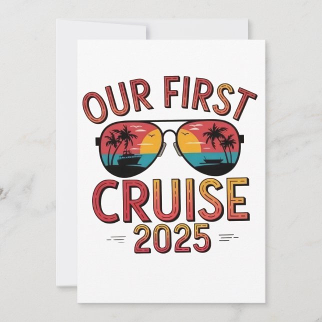 Our First Cruise 2025 Summer Trip Matching  Invitation (Front)