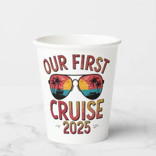 Our First Cruise 2025 Summer Trip Matching  Paper Cups