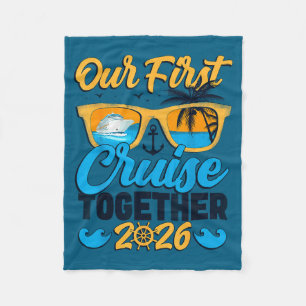 Our first cruise 2026 together cute matching coupl fleece blanket