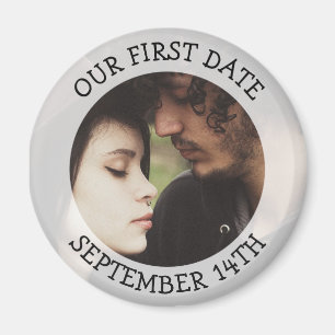 Our First  Date Personalised Reminder Magnet