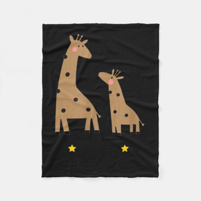 Our First Father's Day 2026, Funny Giraffe Gift Da Fleece Blanket (Front)
