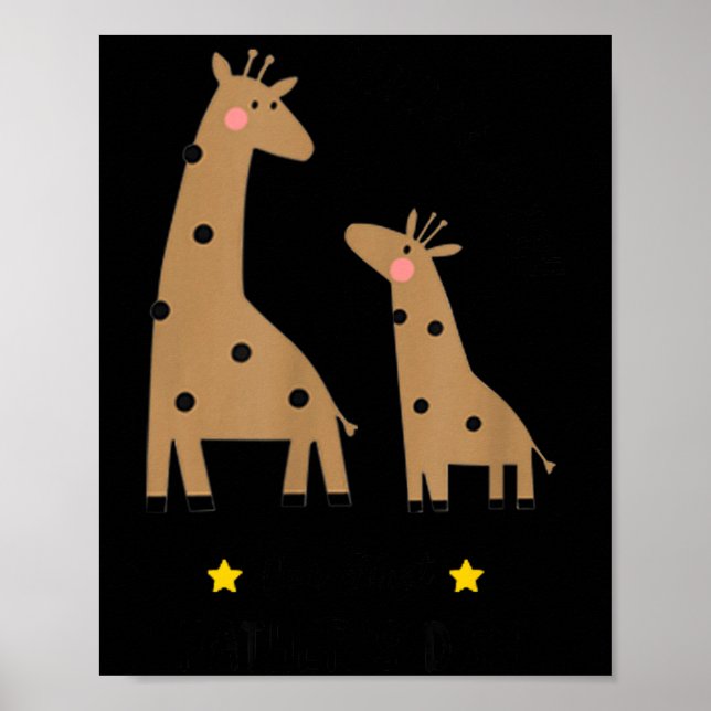 Our First Father's Day 2026, Funny Giraffe Gift Da Poster (Front)
