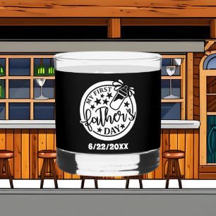Our First Father's Day add date Whiskey Glass