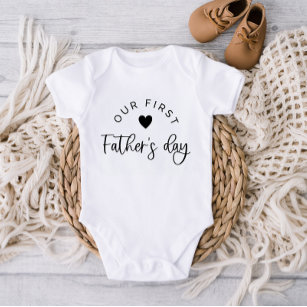 Our First Fathers Day Baby T-Shirt Baby Bodysuit