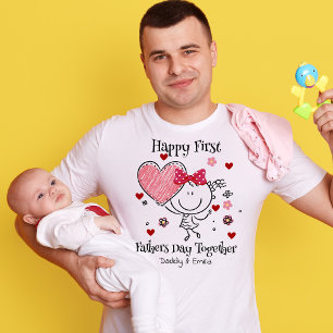 Our First Fathers Day New Dad and Baby Matching T-Shirt