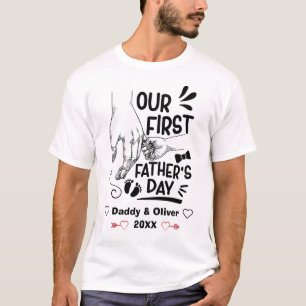 Our First Father's Day together 2021, Custom Names T-Shirt