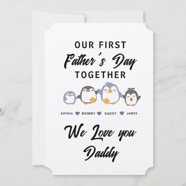 OUR FIRST FATHER'S DAY TOGETHER  INVITATION (Front)