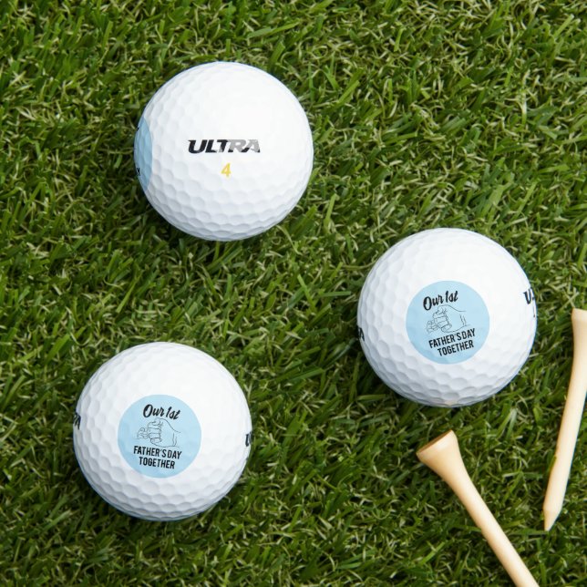 Our first Father's Day word art Golf Balls (Insitu Grass)