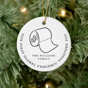 Our First Global Pandemic Covid Christmas Holiday Ceramic Ornament