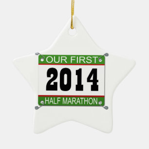 Our First Half Marathon Ornament - 2014